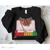 Juneteenth 1865 Finger Nails Manicure Sweatshirt thumb 2