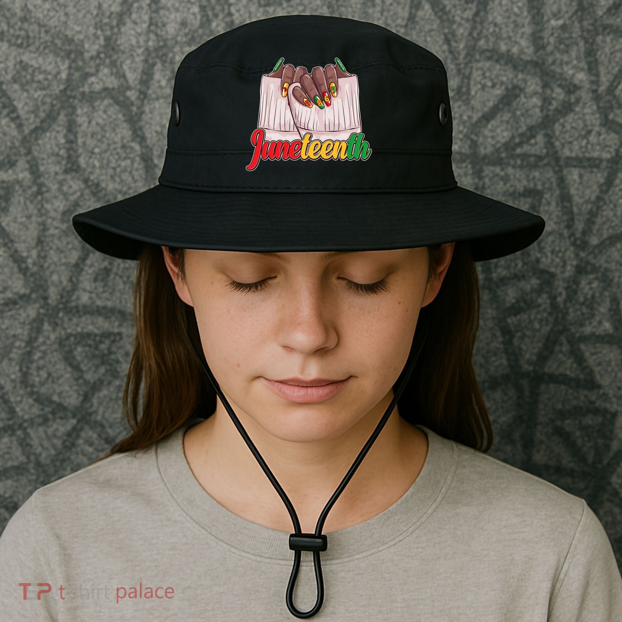 Juneteenth 1865 Finger Nails Manicure Bucket Hat