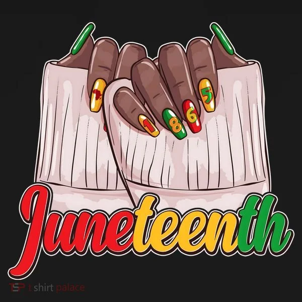 Juneteenth 1865 Finger Nails Manicure Bucket Hat