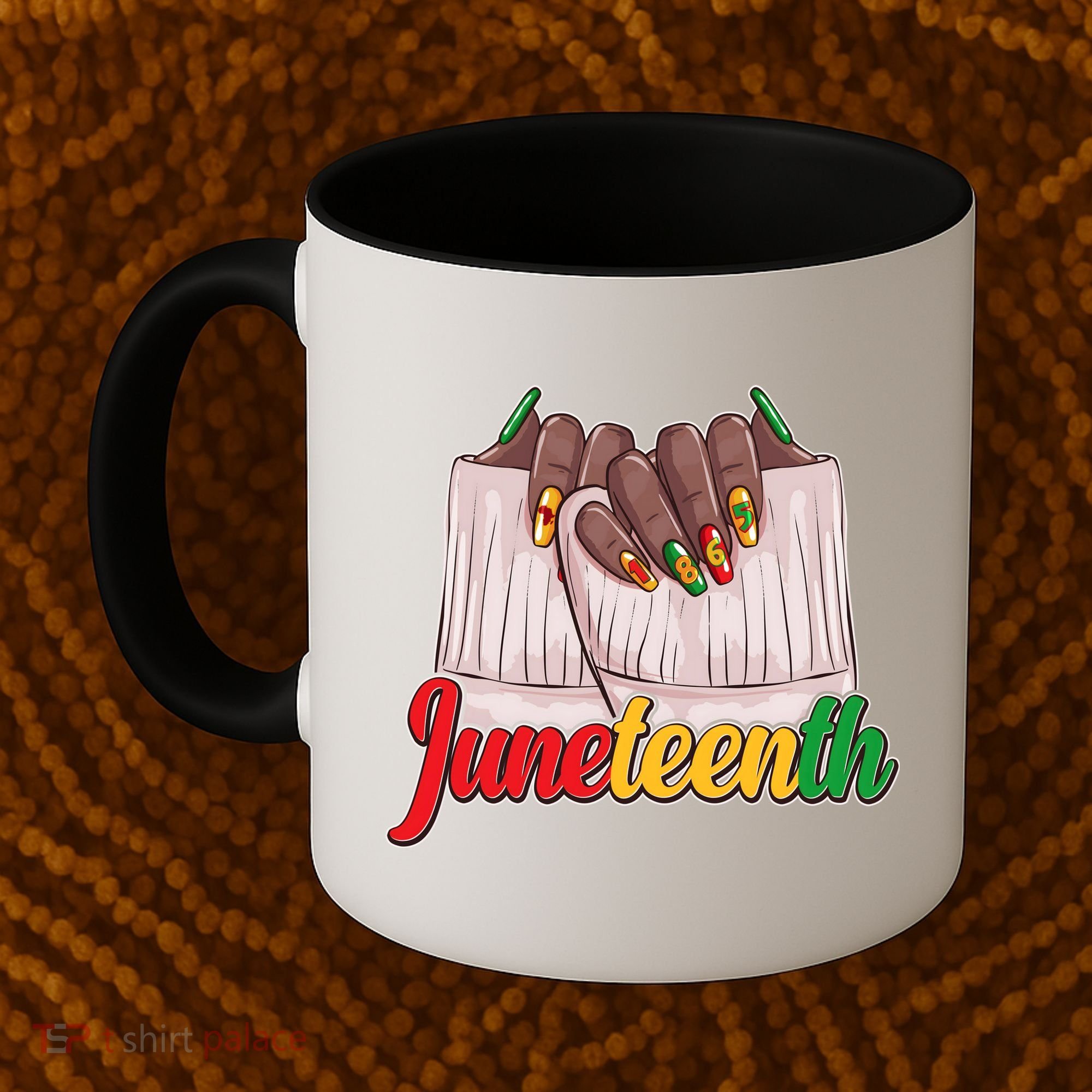 Juneteenth 1865 Finger Nails Manicure Coffee Mug