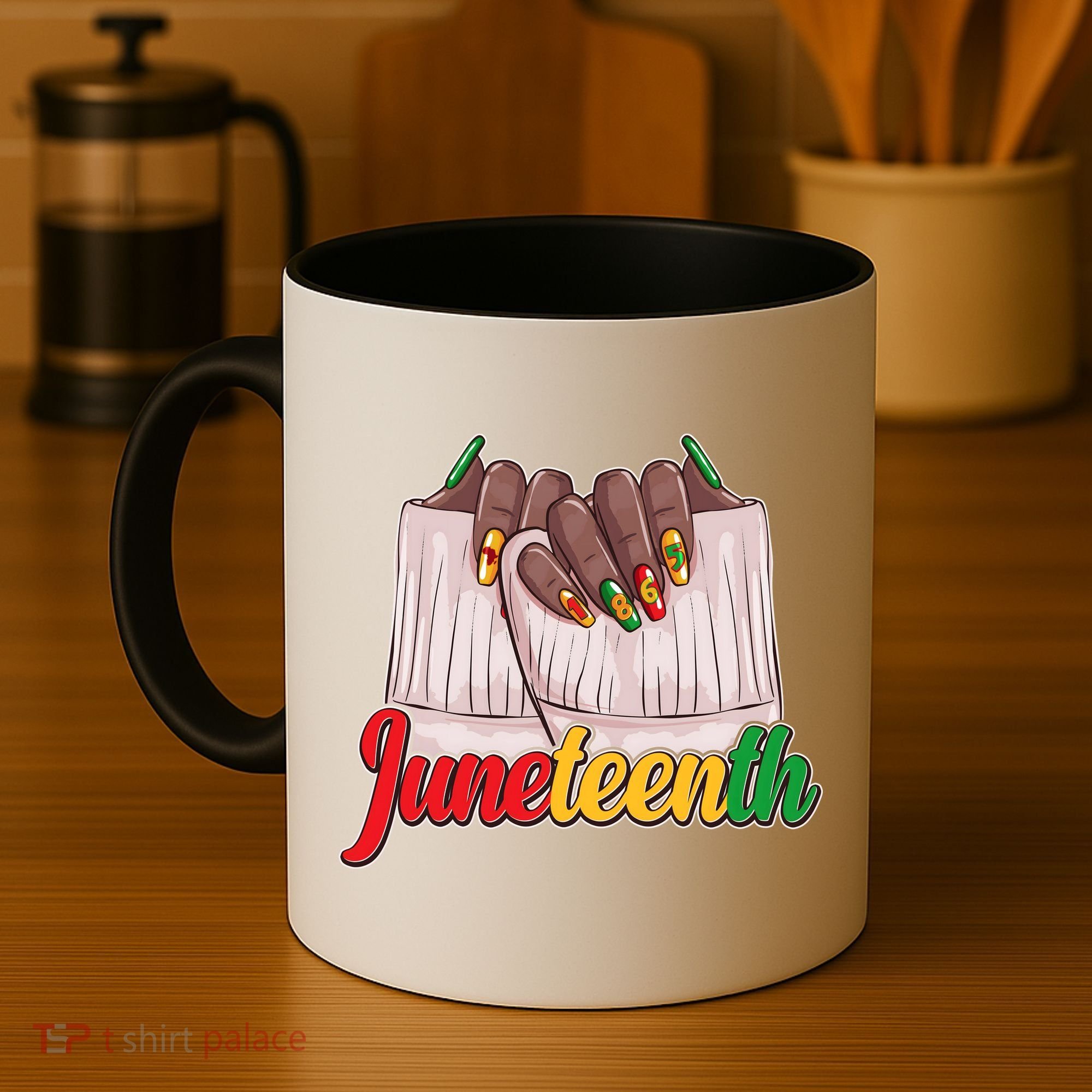 Juneteenth 1865 Finger Nails Manicure Coffee Mug