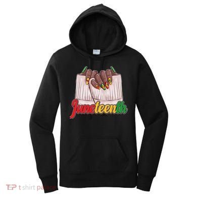 Juneteenth 1865 Finger Nails Manicure Women's Hoodie