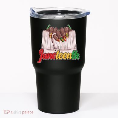 Juneteenth 1865 Finger Nails Manicure Tumbler