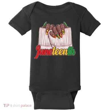 Juneteenth 1865 Finger Nails Manicure Baby Bodysuit