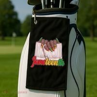 Juneteenth 1865 Finger Nails Manicure Golf Towel thumb 2