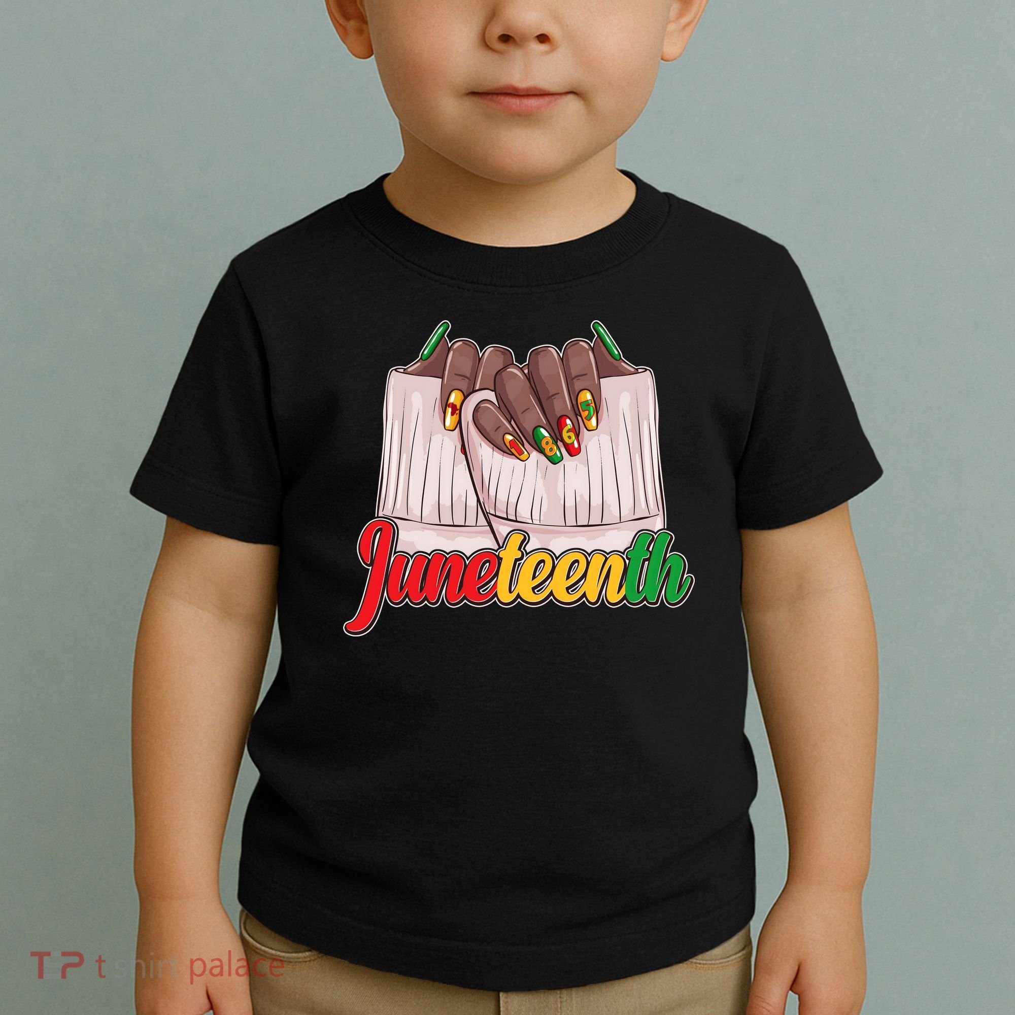 Juneteenth 1865 Finger Nails Manicure Toddler T-Shirt