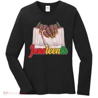 Juneteenth 1865 Finger Nails Manicure Women's Long Sleeve Shirt thumb 0