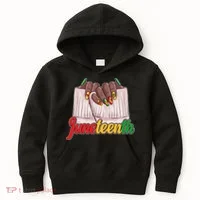 Juneteenth 1865 Finger Nails Manicure Kids Hoodie thumb 0