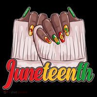 Juneteenth 1865 Finger Nails Manicure Kids Hoodie thumb 5