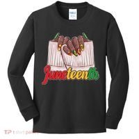Juneteenth 1865 Finger Nails Manicure Kids Long Sleeve Shirt thumb 0