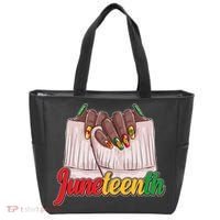 Juneteenth 1865 Finger Nails Manicure Tote Bag thumb 0