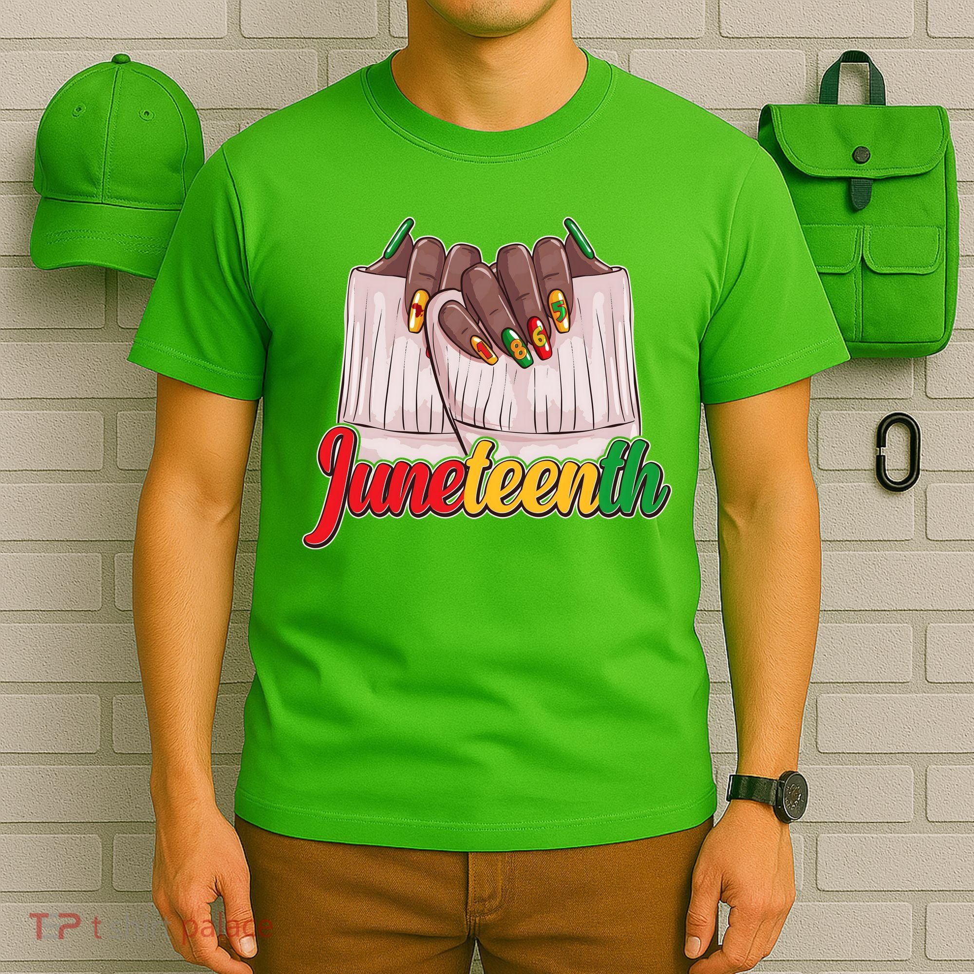 Juneteenth 1865 Finger Nails Manicure T-Shirt