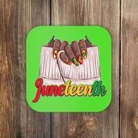 Juneteenth 1865 Finger Nails Manicure Coaster thumb 0