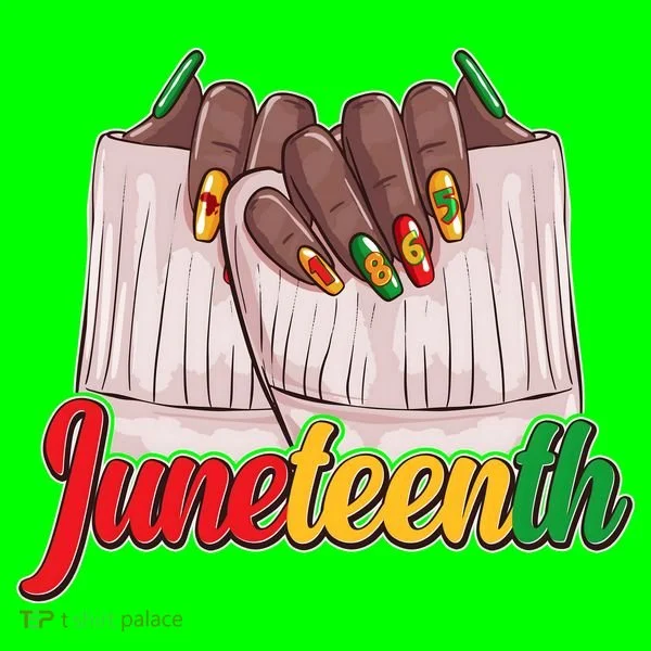 Juneteenth 1865 Finger Nails Manicure Kids T-Shirt
