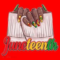 Juneteenth 1865 Finger Nails Manicure Santa Hat thumb 1