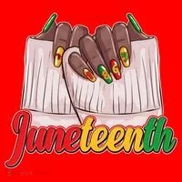 Juneteenth 1865 Finger Nails Manicure Santa Hat thumb 1