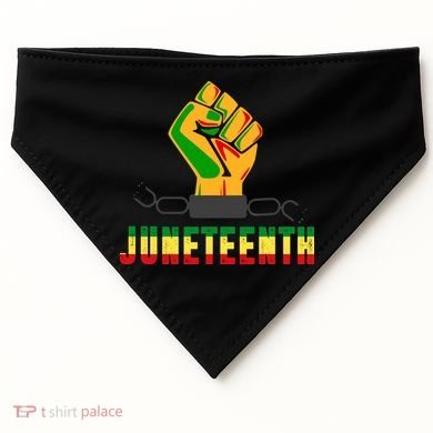 Juneteenth 1865 Hands In Chain USA-Made Doggie Bandana