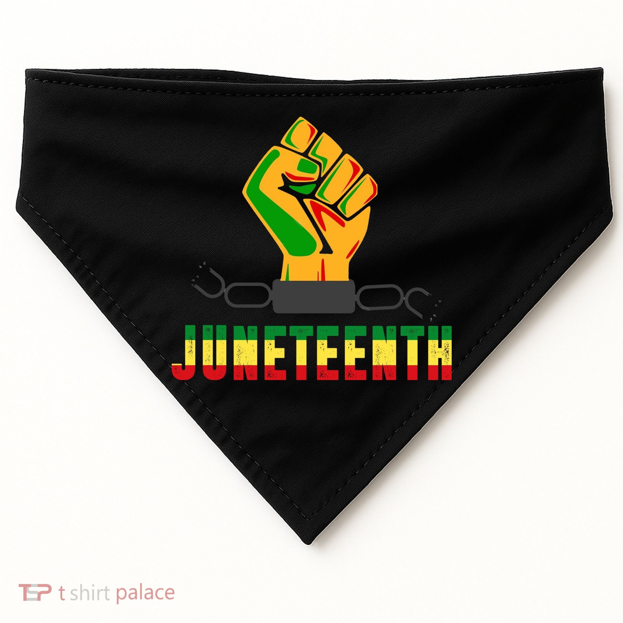 Juneteenth 1865 Hands In Chain USA-Made Doggie Bandana