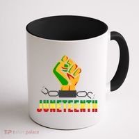 Juneteenth 1865 Hands In Chain Coffee Mug thumb 1