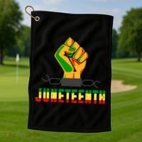 Juneteenth 1865 Hands In Chain Golf Towel thumb 1