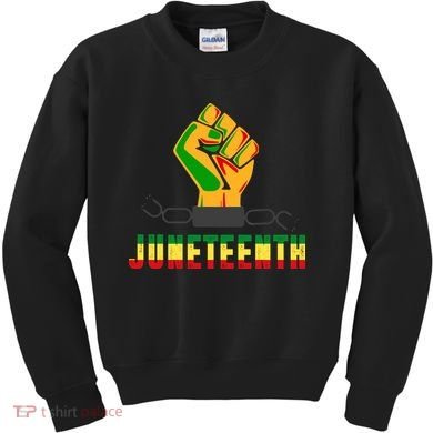 Juneteenth 1865 Hands In Chain Kids Sweatshirt