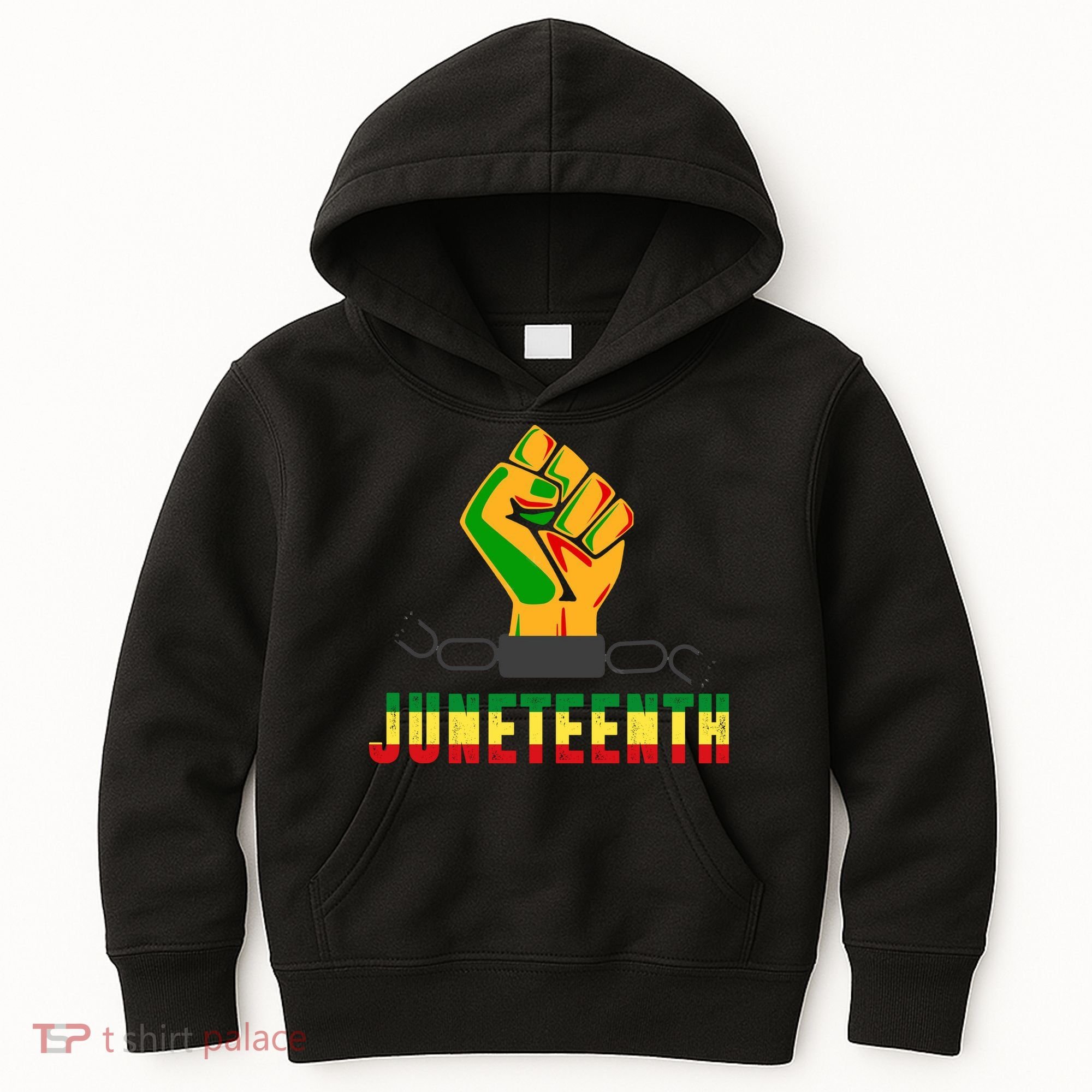 Juneteenth 1865 Hands In Chain Kids Hoodie