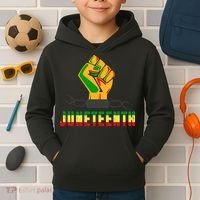 Juneteenth 1865 Hands In Chain Kids Hoodie thumb 2