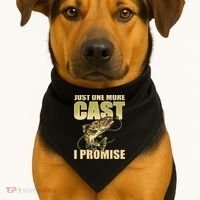 Just 1 More Cast I Promise Fish Fishing USA-Made Doggie Bandana thumb 1