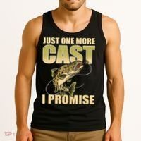 Just 1 More Cast I Promise Fish Fishing Tank Top thumb 3