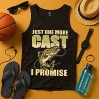 Just 1 More Cast I Promise Fish Fishing Tank Top thumb 4