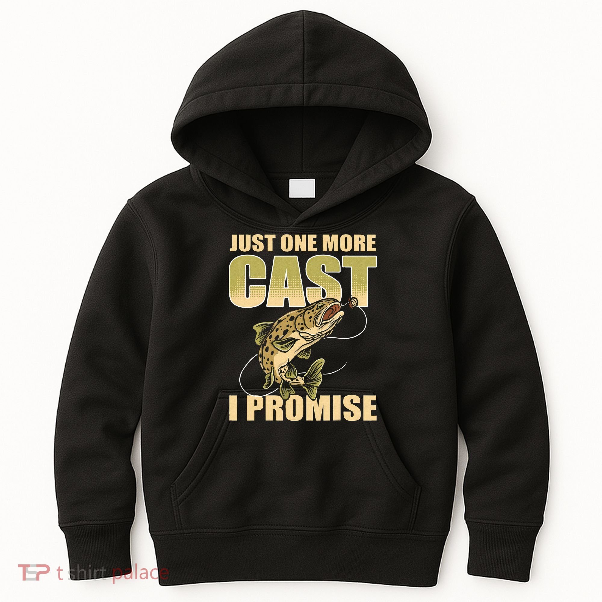 Just 1 More Cast I Promise Fish Fishing Kids Hoodie