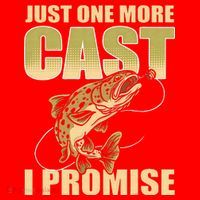 Just 1 More Cast I Promise Fish Fishing Santa Hat thumb 1
