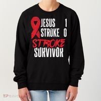 Jesus 1 Stroke 0 Stoke Awareness Stroke Survivor Women's Sweatshirt thumb 0