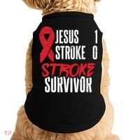 Jesus 1 Stroke 0 Stoke Awareness Stroke Survivor Doggie Tank thumb 0