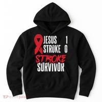 Jesus 1 Stroke 0 Stoke Awareness Stroke Survivor Hoodie thumb 0