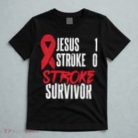Jesus 1 Stroke 0 Stoke Awareness Stroke Survivor T-Shirt thumb 5