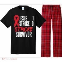 Jesus 1 Stroke 0 Stoke Awareness Stroke Survivor Pajama Set thumb 0