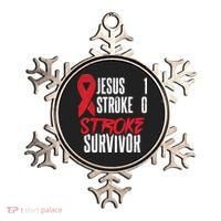 Jesus 1 Stroke 0 Stoke Awareness Stroke Survivor Ornament thumb 0