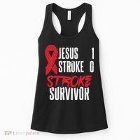 Jesus 1 Stroke 0 Stoke Awareness Stroke Survivor Women's Tank Top thumb 0