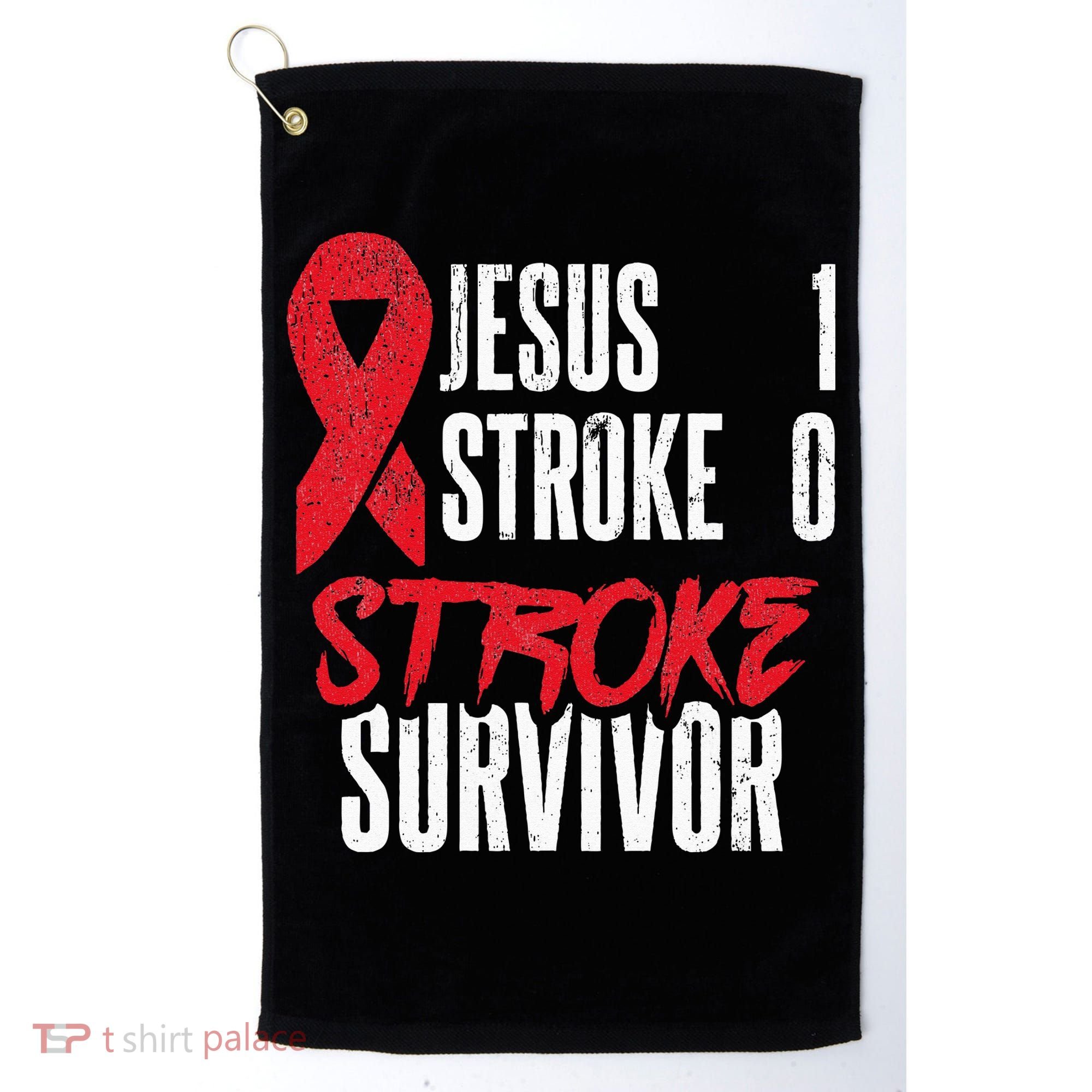 Jesus 1 Stroke 0 Stoke Awareness Stroke Survivor Golf Towel