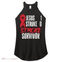 Jesus 1 Stroke 0 Stoke Awareness Stroke Survivor Women's Perfect Tri Rocker Tank thumb 0