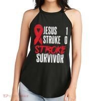 Jesus 1 Stroke 0 Stoke Awareness Stroke Survivor Women's Perfect Tri Rocker Tank thumb 2