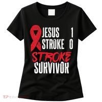 Jesus 1 Stroke 0 Stoke Awareness Stroke Survivor Women's T-Shirt thumb 0