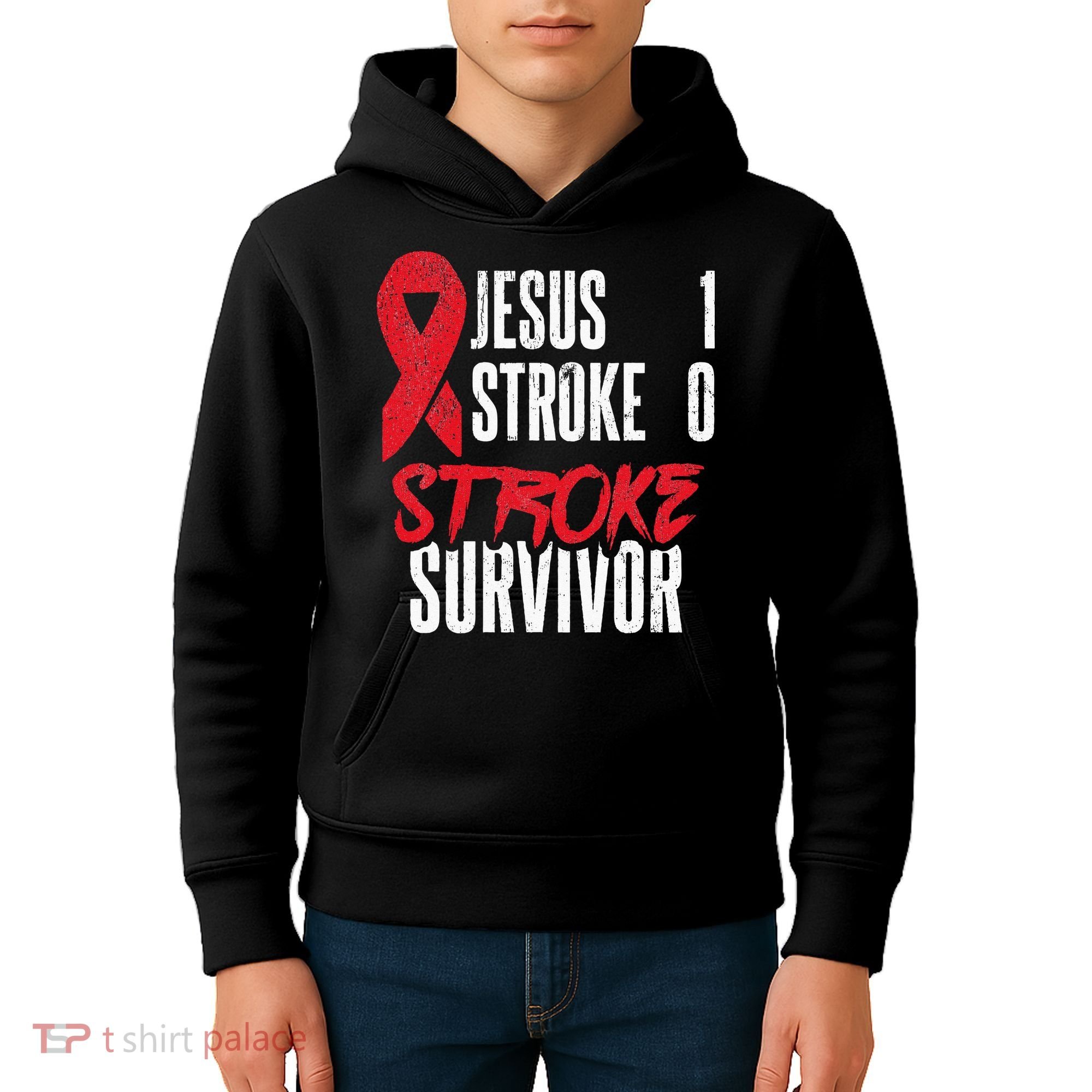 Jesus 1 Stroke 0 Stoke Awareness Stroke Survivor Kids Hoodie