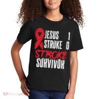 Jesus 1 Stroke 0 Stoke Awareness Stroke Survivor Kids T-Shirt thumb 2