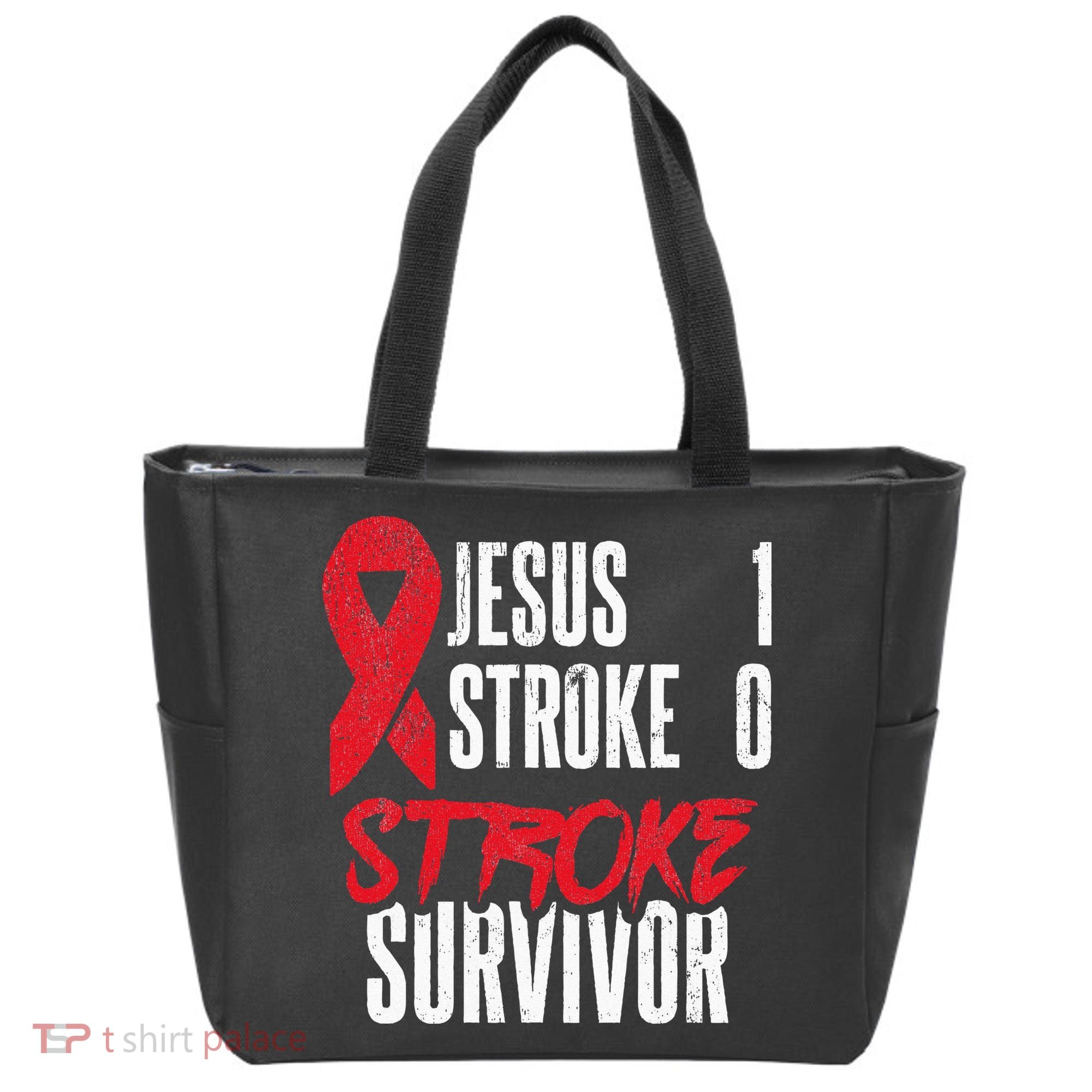 Jesus 1 Stroke 0 Stoke Awareness Stroke Survivor Tote Bag