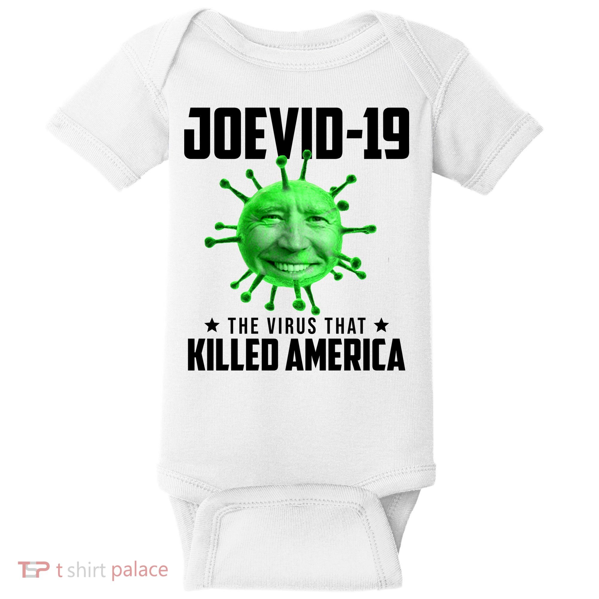 Joevid 19 The Virus That Killed America Funny Joe Biden Baby Bodysuit