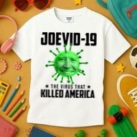 Joevid 19 The Virus That Killed America Funny Joe Biden Kids T-Shirt thumb 3
