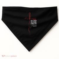 Jeremiah 2911 Christian Religious Faith Verse Cross Graphic USA-Made Doggie Bandana thumb 0