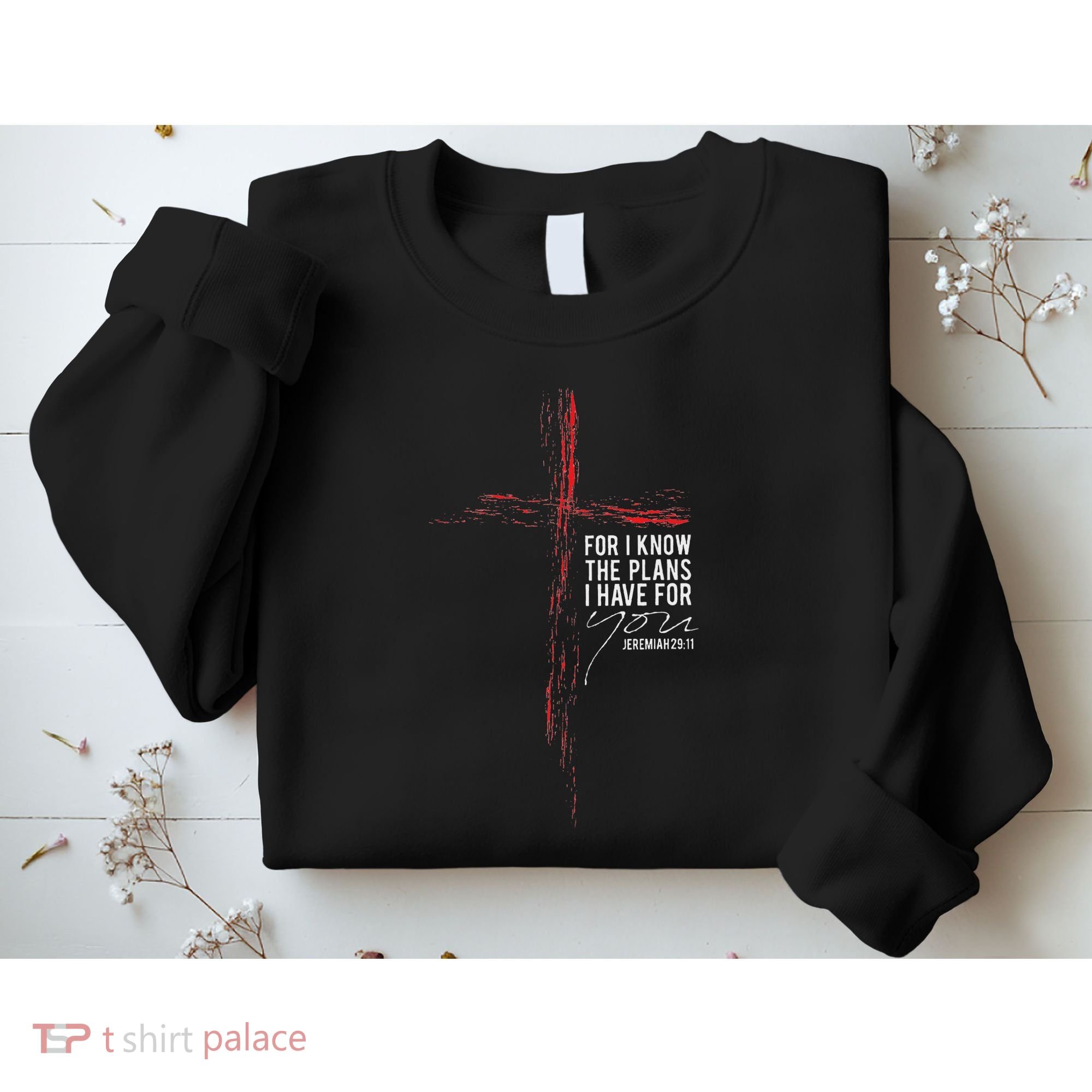 Jeremiah 2911 Christian Religious Faith Verse Cross Graphic Sweatshirt